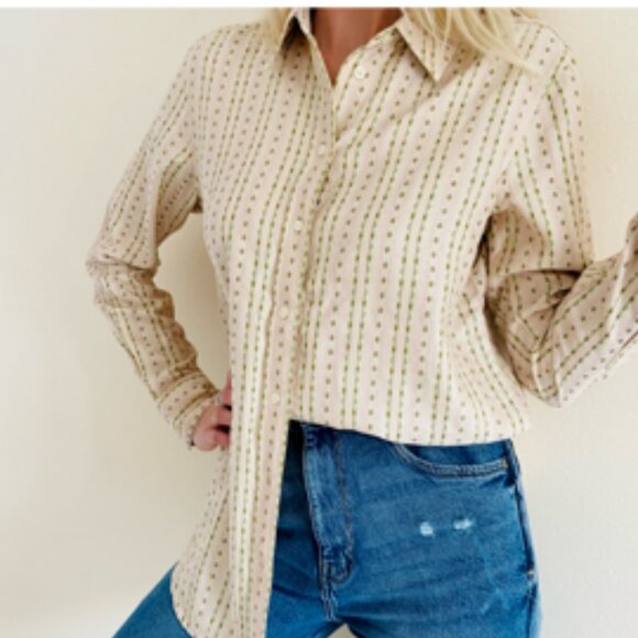 Lauren Ralph Lauren Tops - Lauren Ralph Lauren Western Floral Jacquard Cotton Long Sleeve Shirt Large